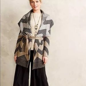 ANTHROPOLOGIE FIELD FLOWER SWEATER COAT